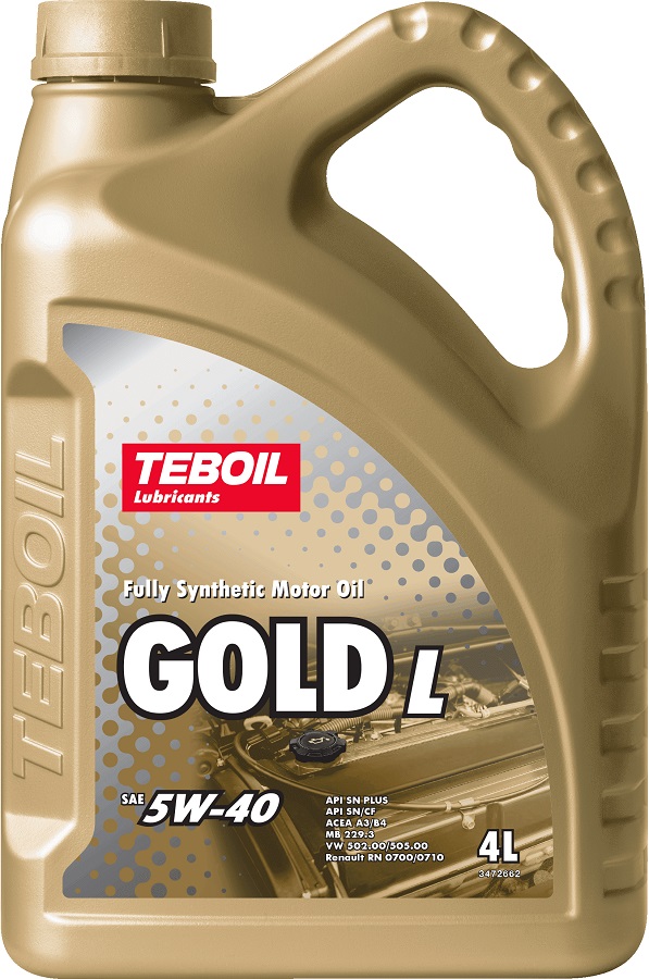 фото Моторное масло TEBOIL GOLD L 5W-40 4л (Россия, Торжок) 