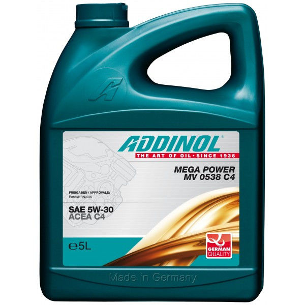 фото Моторное масло ADDINOL Mega Power MV 0538 5W-30 C4, 5л 