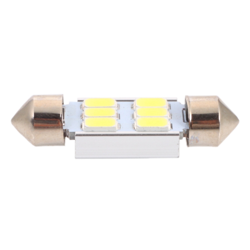 фото Светодиод Маяк 12V T11 31mm 4 SMD Silver белый 2шт 