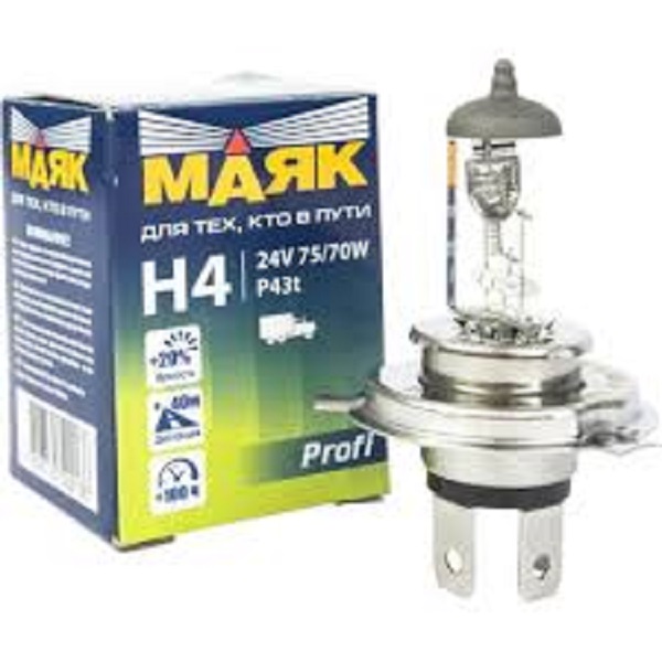 фото Автолампа Маяк H4 24V 75/70W 