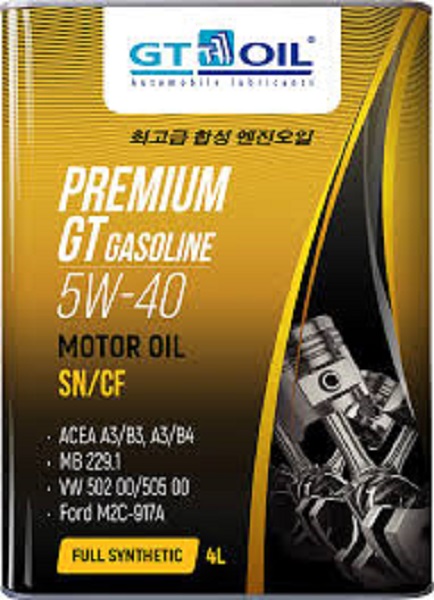 фото Моторное масло GT Oil  Premium Gasoline 5W-40 SN/CF 4л 