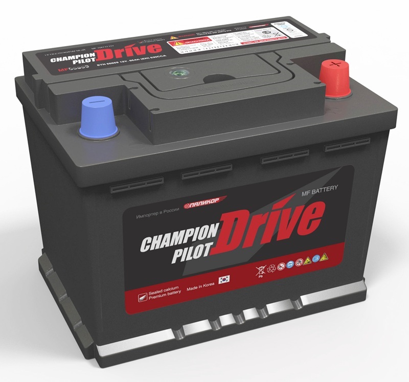 фото Аккумулятор CHAMPION PILOT DRIVE 6СТ-52/520А (ТОНК.КЛ)  MF 60B24R (55260)   