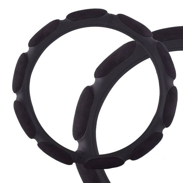 фото Оплетка руля SKYWAY Sponge classic 8 подушечек M Черная замша 