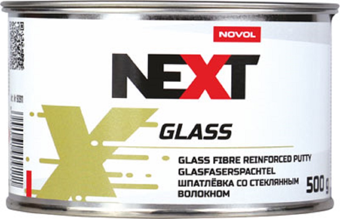 фото Шпатлевка полиэфирная с длинным стекловолокном Next Putty Glass 0.5л 