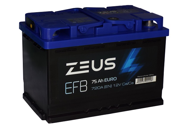 фото Аккумулятор 75-6 СТ АПЗ ZEUS EFB EURO о.п. 