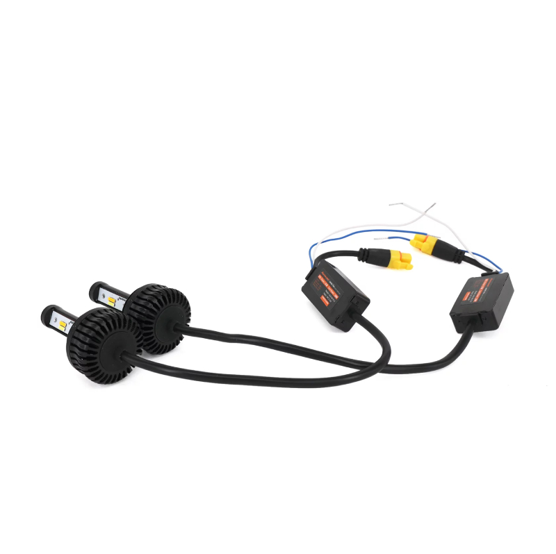 фото Светодиодные лампы с ДХО в поворотники Aozoom 2в1 BAU15S/WY21W (белый+оранжевый), 2шт 