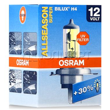 фото Автолампа OSRAM H4 12V 60/55W P43t-38 Allseason Super 