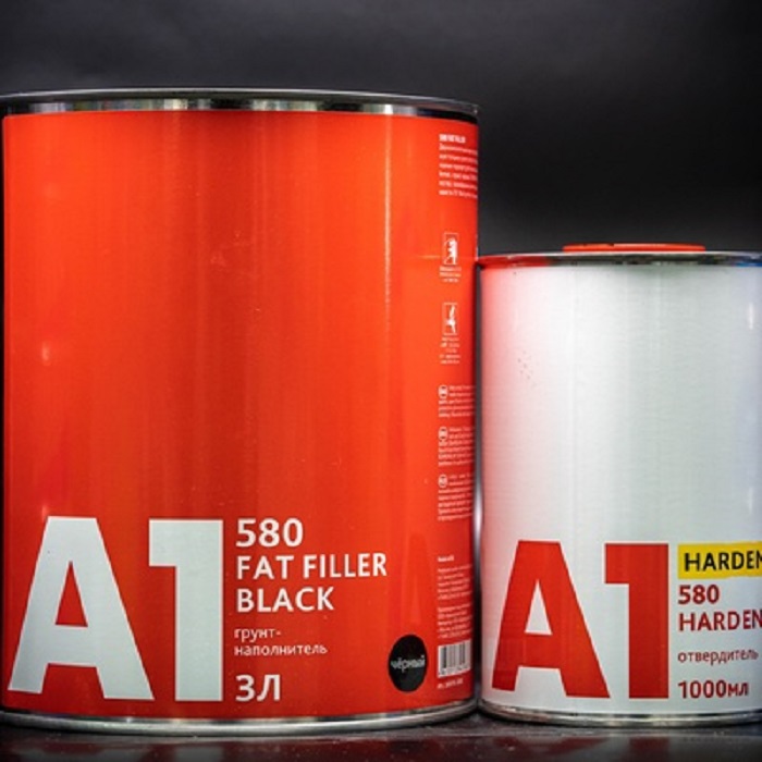 фото Грунт наполнительный Fat Filler 580 серый А1 800мл+200мл 