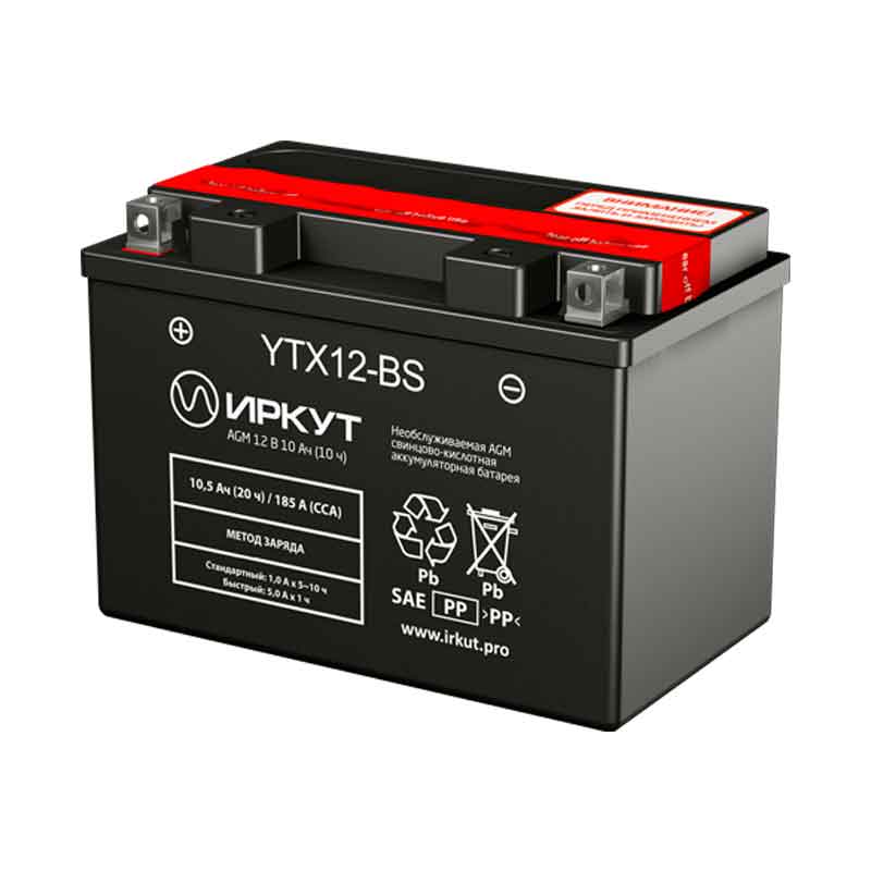 фото Аккумулятор ИРКУТ YTX12-BS 