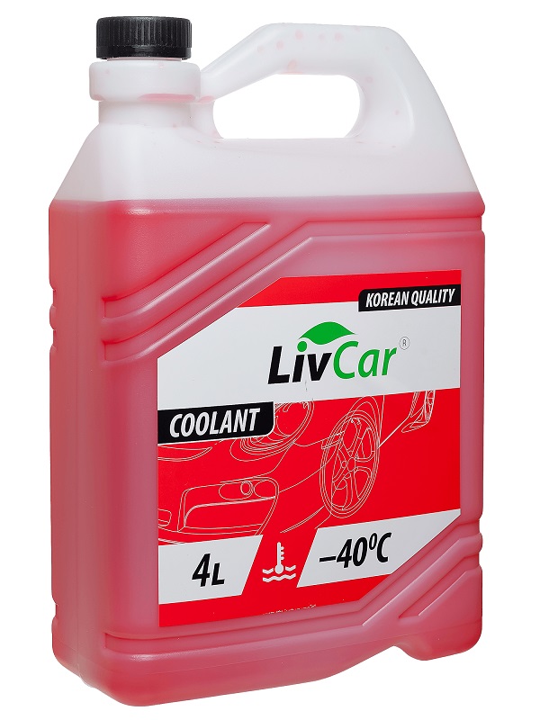 фото Антифриз LivCar COOLANT -40°С Красный 4л 