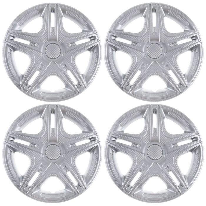 фото Колпаки колесные R14 "STAR" Дакар серебро 4шт 