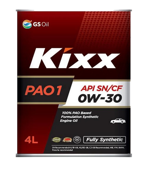 фото Моторное масло KIXX PAO 1 0W-30 SN/CF 4л 