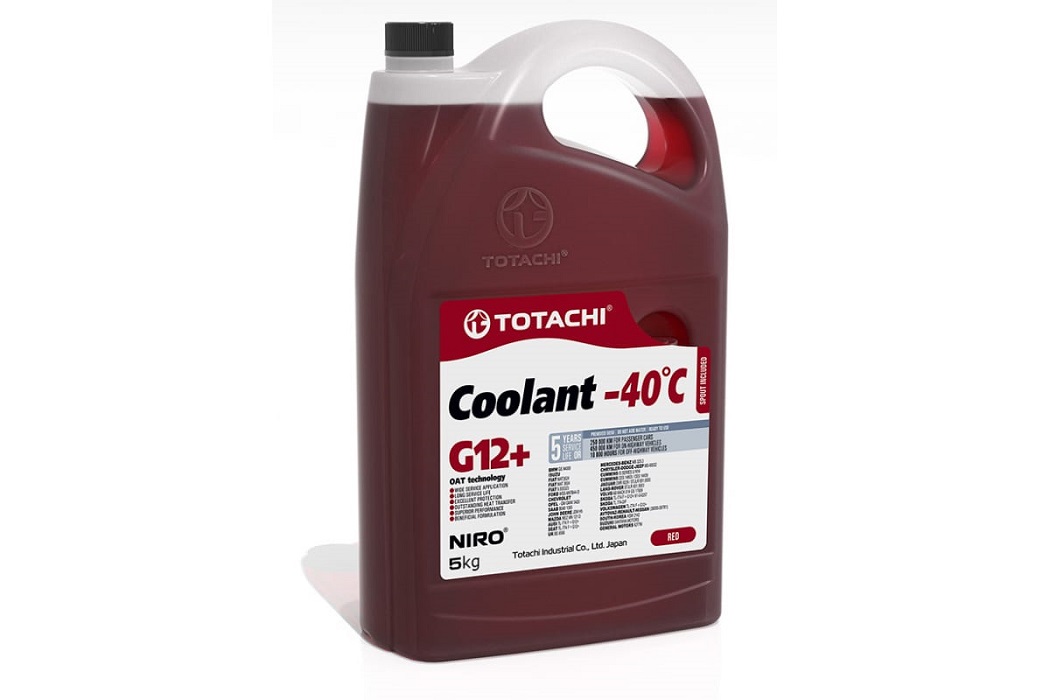 фото Антифриз TOTACHI NIRO COOLANT G12+ красный -40°C 5кг 