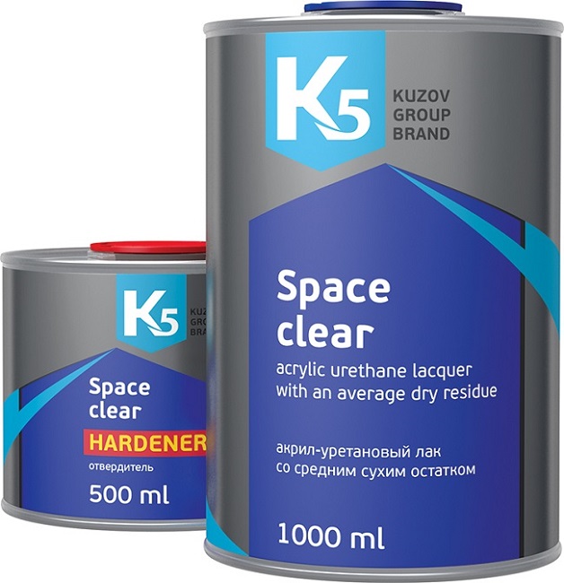 фото Лак К5 Space clear акрил-уретановый со средним сухим остатком 1000+500мл 