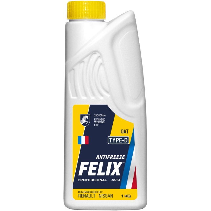 фото Антифриз FELIX TYPE-D G12+ Желтый –40°С 1кг 
