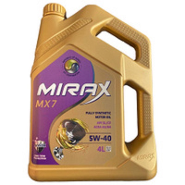 фото Моторное масло Mirax MX7 5W-40 A3/B4 SL/CF 4л 
