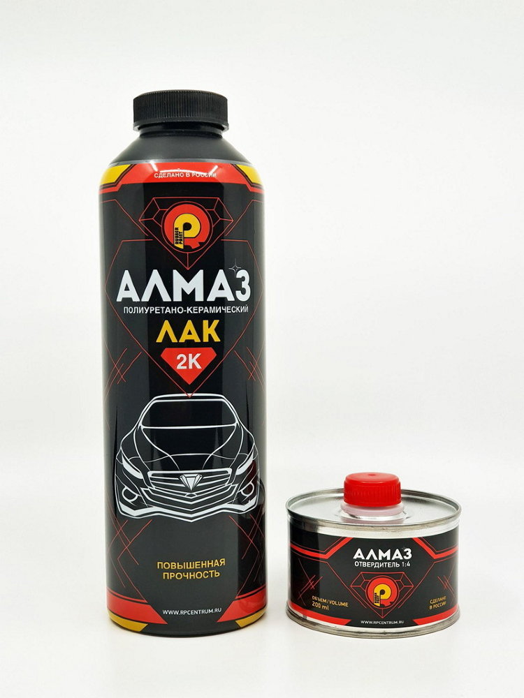 фото Лак полиуретано-керамический АЛМАЗ 2К 750+250мл. Rubber Paint 