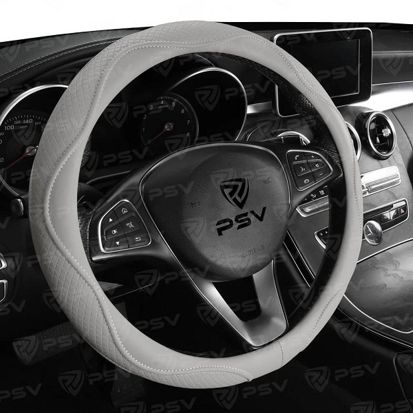 фото Оплетка руля M PSV Illusion экокожа синяя отстрочка серая 