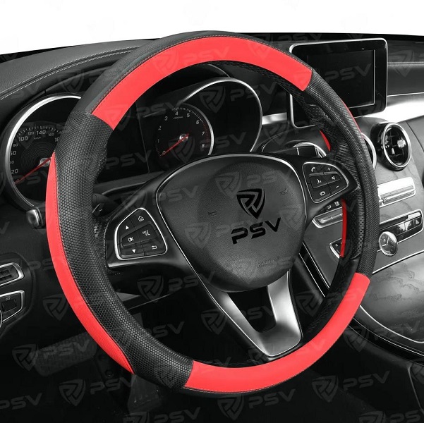 фото Оплетка руля M PSV Snake экокожа черно-красная 