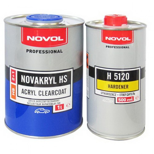 фото Лак Novol Новакрил HS 2+1 1л+0,5л.  