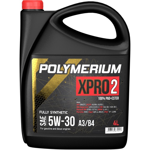 фото Моторное масло POLYMERIUM XPRO2 5W-30 A3/B4 4L 