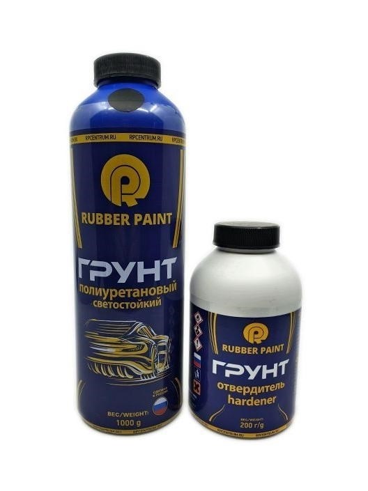 фото Грунт полиуретановый универсальный серый + отвер. 1,2кг. Rubber Paint 