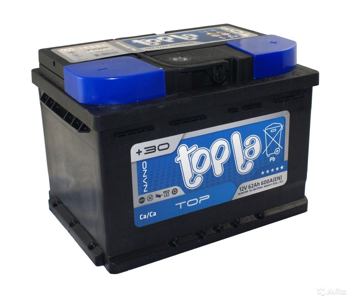 фото Аккумулятор TOPLA Top 62 А/ч TT60.0 (низкий)  о.п. ток 600 А 