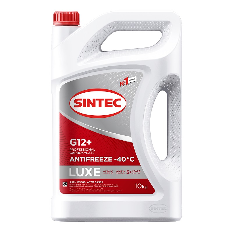 фото Антифриз Sintec LUXE G12+ (-40) красный 10кг 