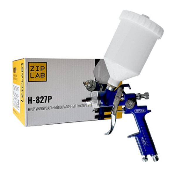 фото Краскопульт H827P 1,7мм ZIP LAB пластиковый бачок 