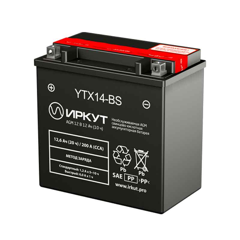 фото Аккумулятор ИРКУТ YTX14-BS 