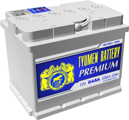 фото Аккумулятор TYUMEN BATTERY PREMIUM 6СТ-64 64 Ач 620А о.п. L2 