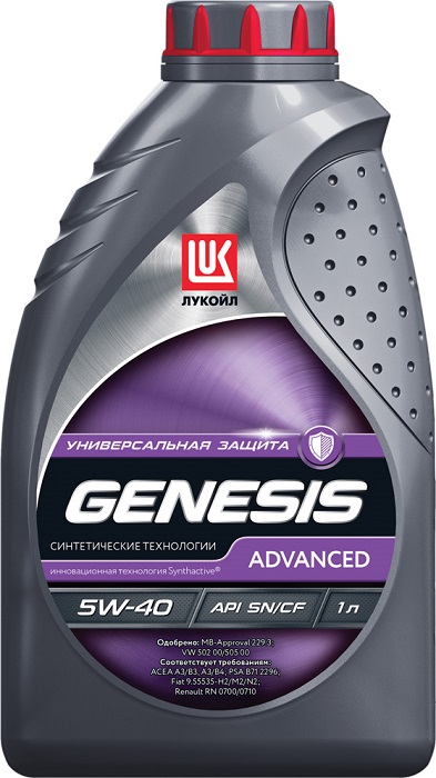 фото Моторное масло Лукойл Genesis Advanced 5W-40 1л 