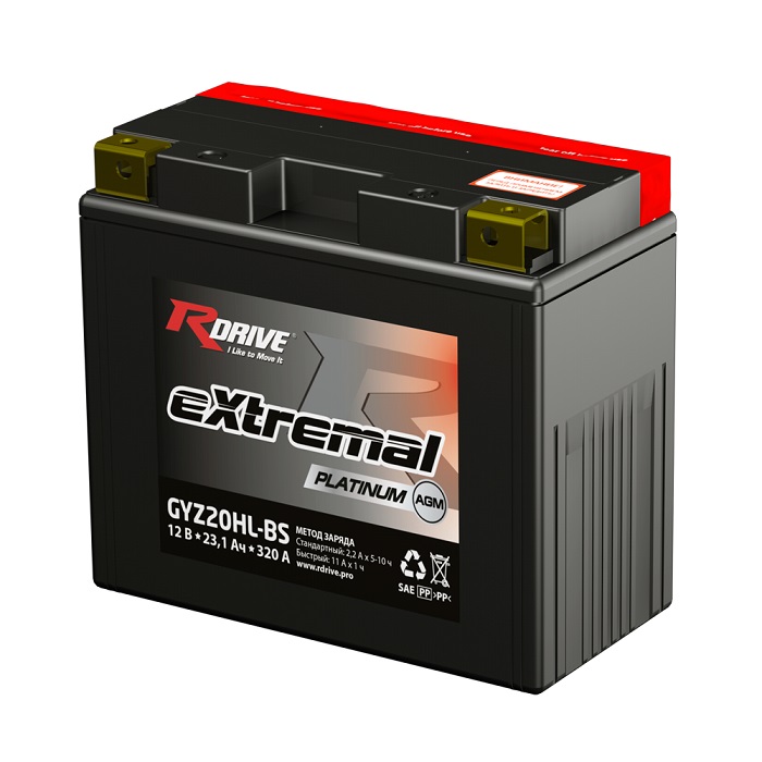 фото Аккумулятор RDrive eXtremal PLATINUM GYZ20HL-BS 
