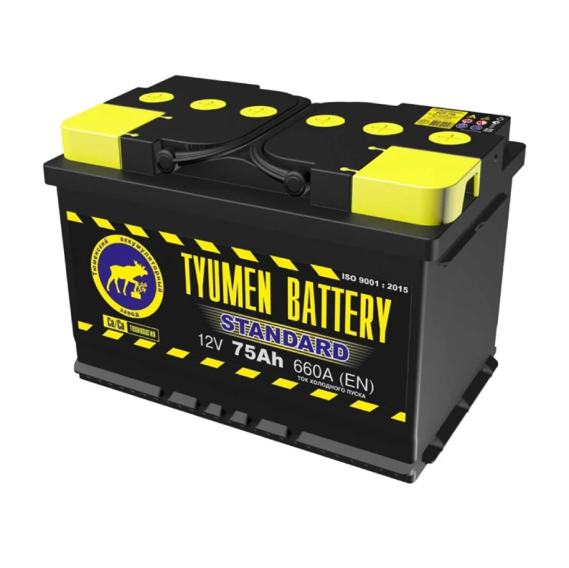 фото Аккумулятор TYUMEN BATTERY STANDARD 6СТ-75 75 Ач 660А п.п. L3 