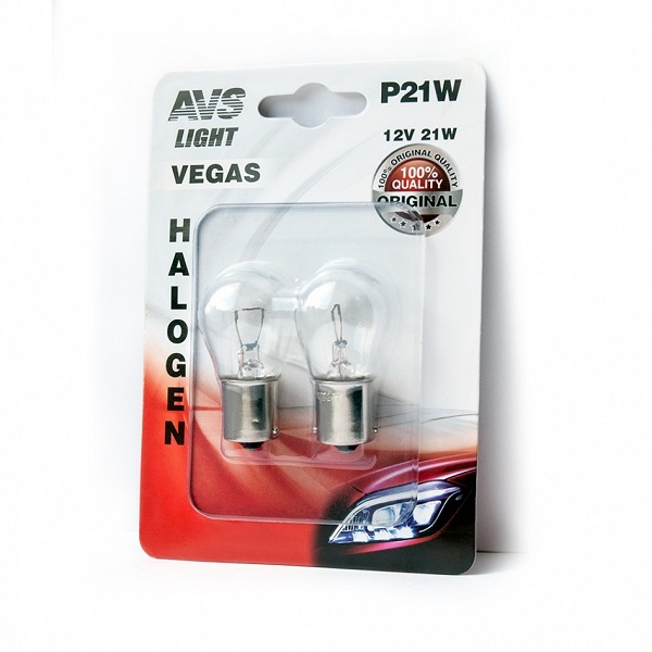 фото Автолампа AVS Vegas 12V P21W 21W 2шт 