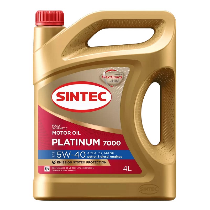 фото Моторное масло SINTEC PLATINUM 7000 SAE 5W-40 ACEA C3 API SP 4л 