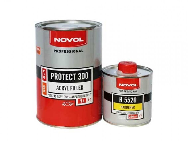 фото Грунт Novol MS Protect 300 черный 4+1 1л+0,25л. 