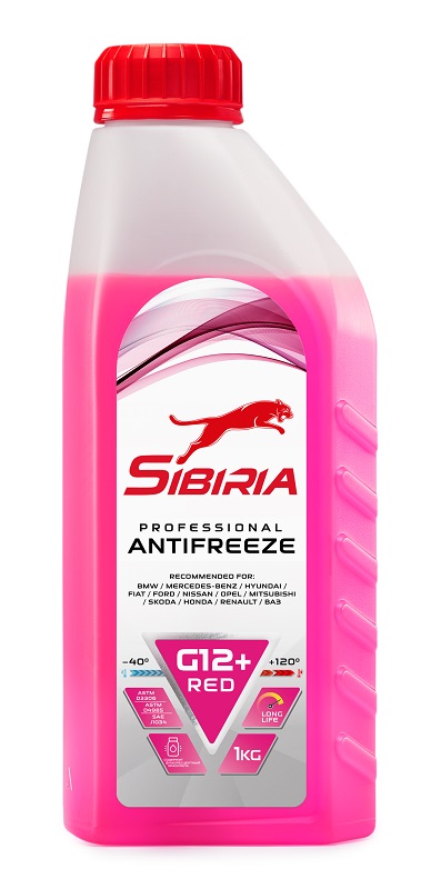 фото Антифриз Sibiria красный карбоксилатный -40 G12+ 1кг 