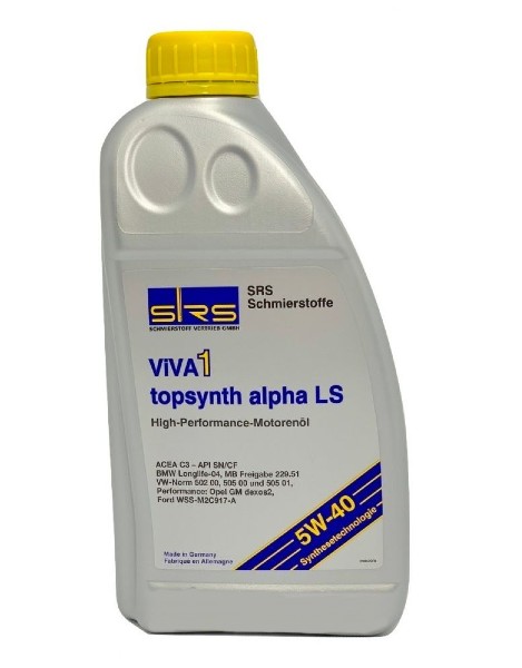 фото Моторное масло SRS VIVA 1 topsynth alpha LS 5W-40 1л. 