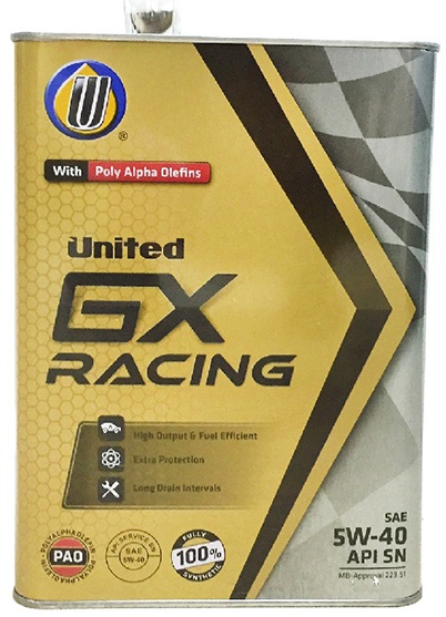 фото Моторное масло United GX Racing 5W-40 SN/CF 4л 