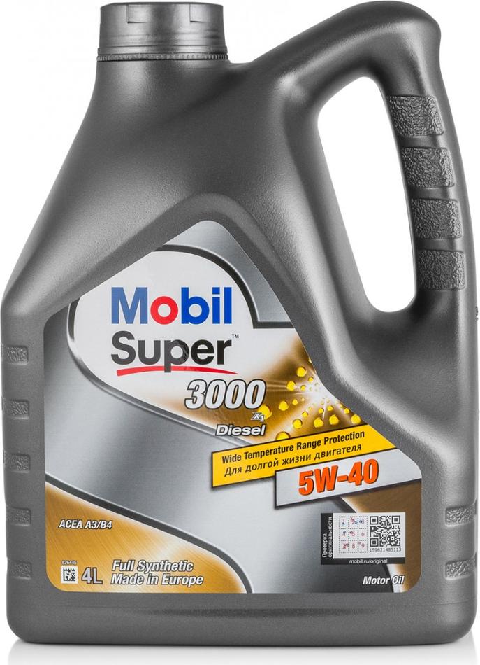 фото Моторное масло MOBIL Super 3000 X1 Diesel 5W-40 4л 