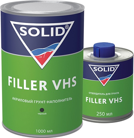 фото Грунт-наполнитель 4:1 черный Solid Filler VHS Low Voc 1000+250 мл 