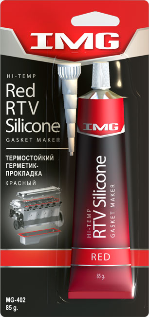 фото IMG Герметик прокладок термостойкий (красный) 85г. MG-402 