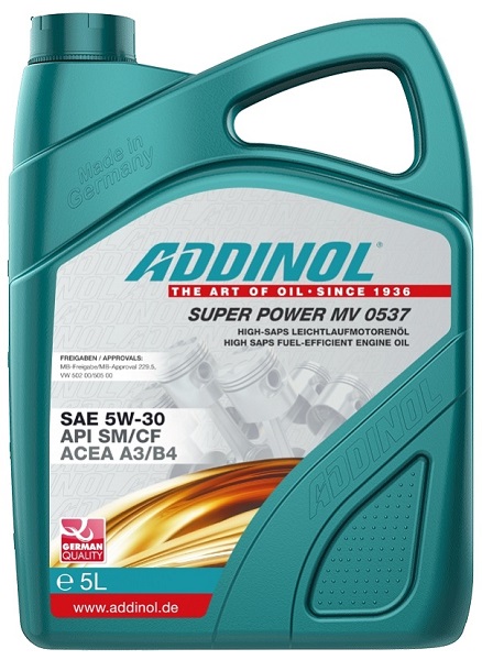 фото Моторное масло ADDINOL Super Power MV 0537 5W-30 A3/B3/B4 SM/CF SH/EC 4л 