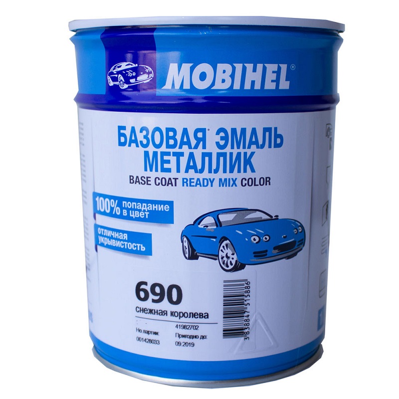 фото Автоэмаль 690 Снежная Королева Mobihel 0,5 л 