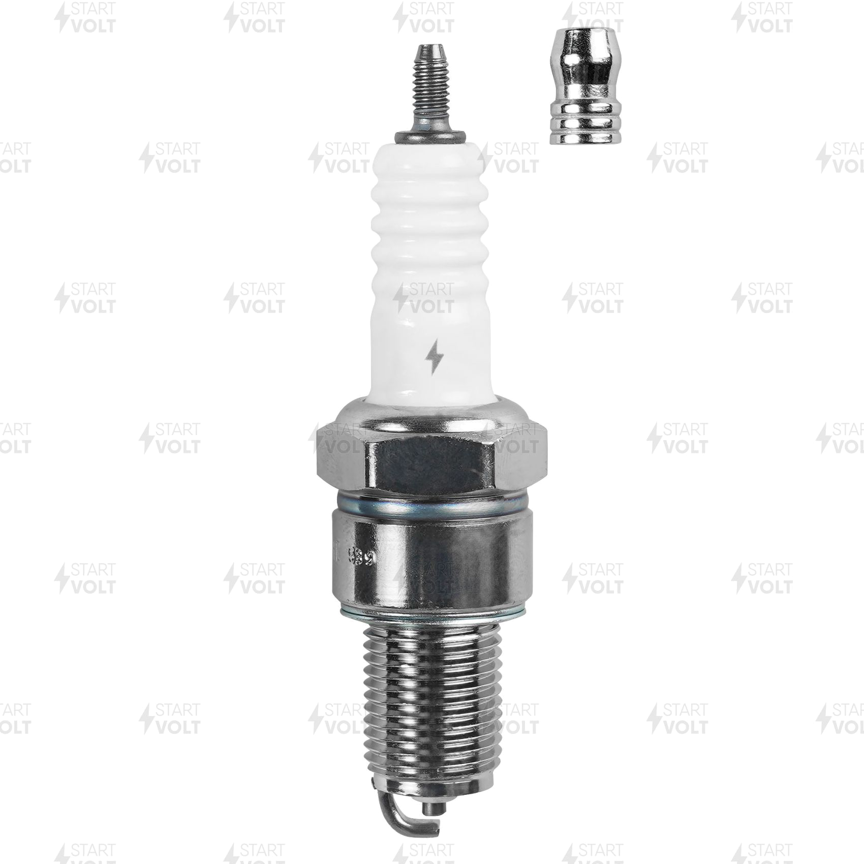 фото Свеча зажигания StartVolt VSP0307 ГАЗ/УАЗ С ДВ. ЗМЗ-405/406/409 (ЗАЗОР 0,7ММ, С РЕЗИСТОРОМ) 