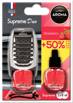 фото Ароматизатор на дефлектор AROMA CAR Supreme Duo (дополн.блок) Strawberry 