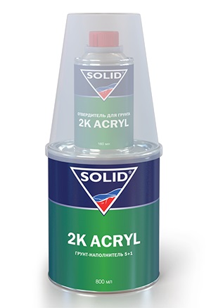 фото Грунт наполнительный 5+1 Solid 2K Acryl белый 800+160 мл 