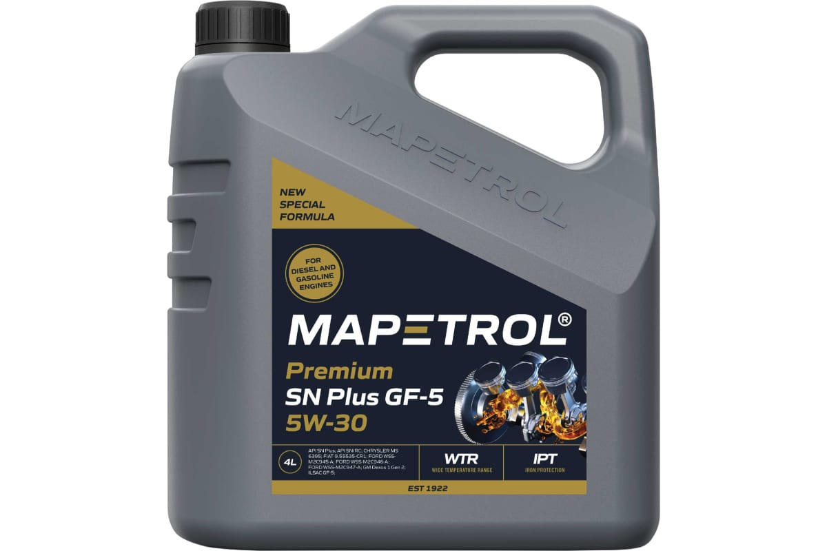 фото Моторное масло MAPETROL PREMIUM SN PLUS GF-5 5W30 4л. 