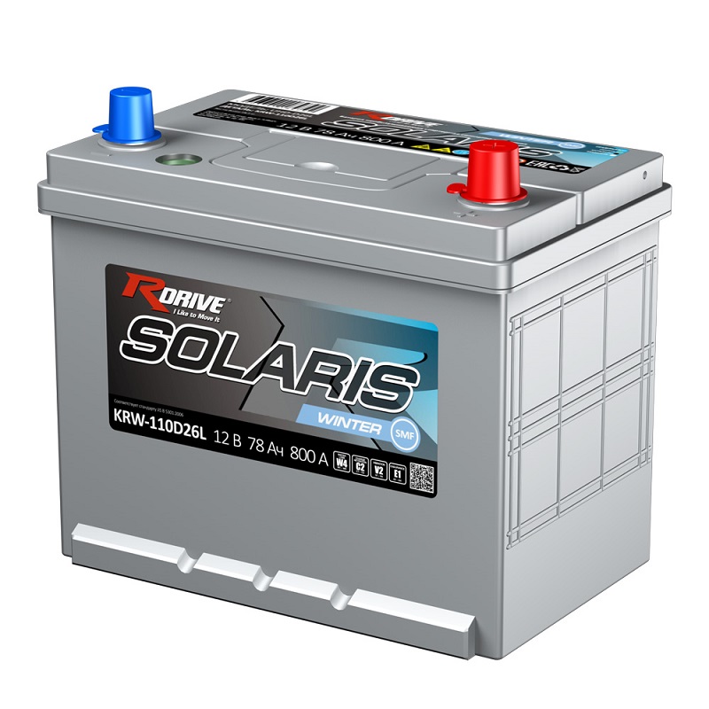 фото Аккумулятор RDrive SOLARIS WINTER SMF KRW-110D26L 78 Ач 800А о.п. 